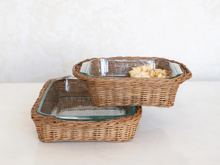 Load image into Gallery viewer, 12x10 Hand-Woven Rattan Casserole Basket

