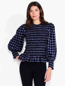 Twilight Plaid Smock Top