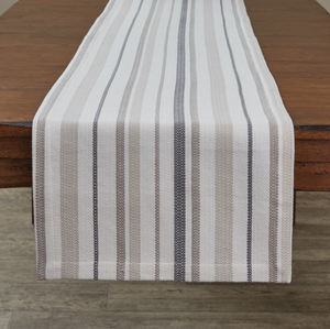 Haven Stripe Woven Table Runner 15x72