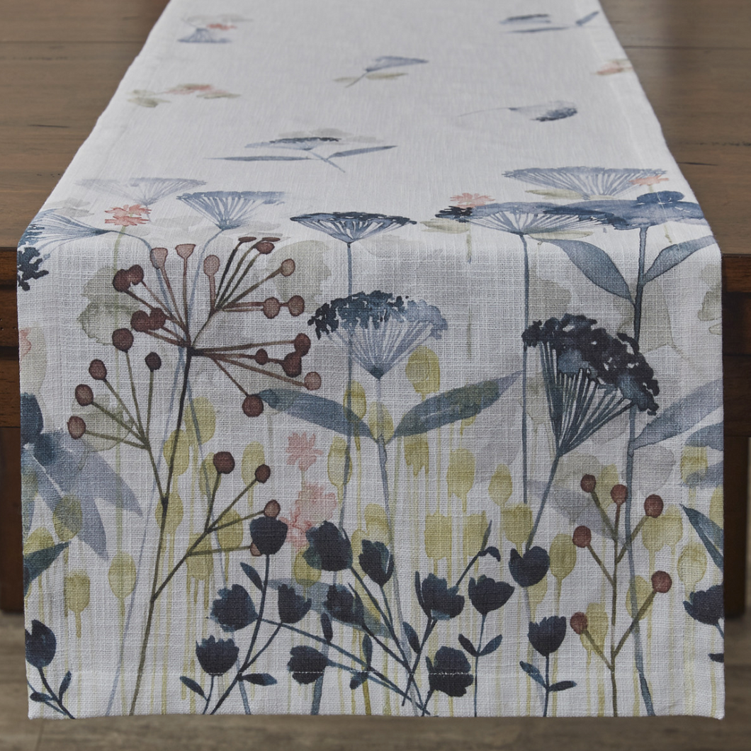 Layered Gardens Printed Table Runner 15x72