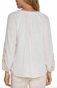 Embroidery Gauze Top