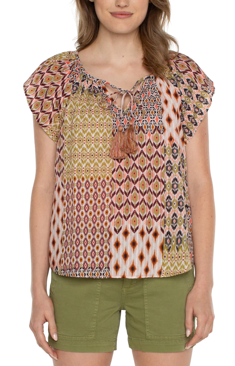 Petal Sleeve Woven Top