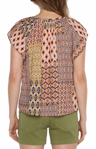 Petal Sleeve Woven Top