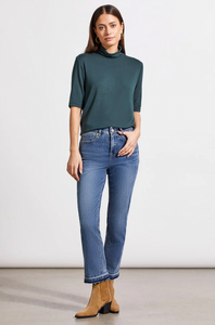 Mock Neck Elbow Top