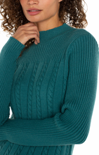 Load image into Gallery viewer, Mock Neck Cable Sweater
