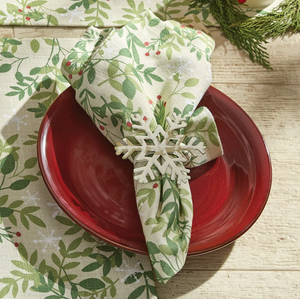 Snowflake and Berries Napkin