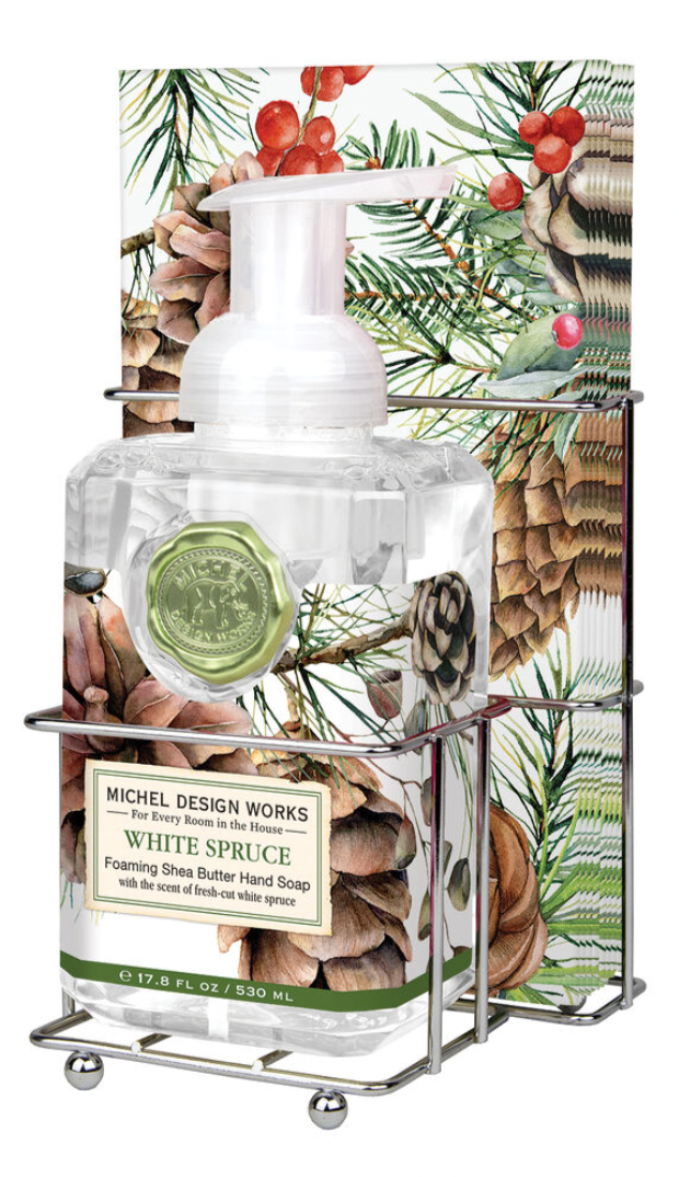 White Spruce Foaming Soap Napkin Set