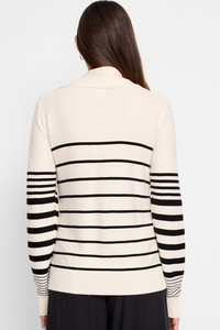 Stripe Half-Zip Sweater