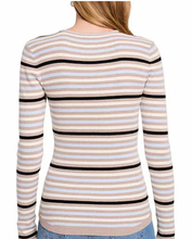 Load image into Gallery viewer, Striped Ribbed Sweater
