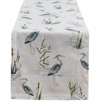 Load image into Gallery viewer, Blue Heron Table Runner 54&quot;
