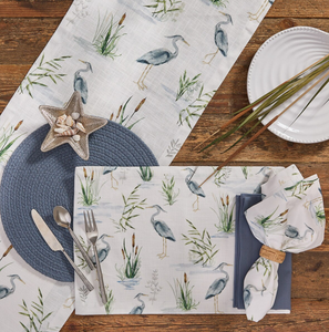 Blue Heron Table Runner 54"