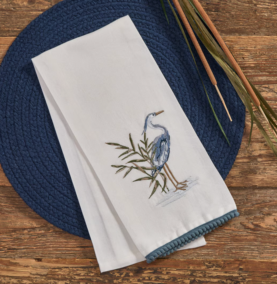 Blue Heron Dishtowel