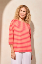 Load image into Gallery viewer, 3/4 Slv Boat Neck Top
