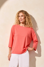 Load image into Gallery viewer, 3/4 Slv Boat Neck Top
