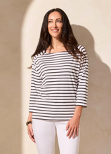 Load image into Gallery viewer, 3/4 Slv Boat Neck Top
