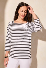 Load image into Gallery viewer, 3/4 Slv Boat Neck Top
