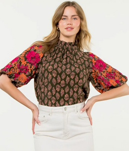 Fall Puff Sleeve Top